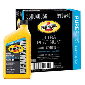Pennzoil Ultra Platinum 0w40 (SN) Full Syn Motor Oil - 6 / 1 qt/cs