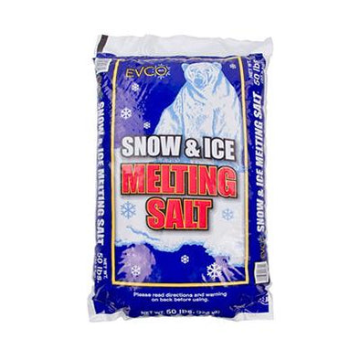 EVCO Snow & Ice Melting Rock Salt - 50# bag
