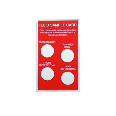 FLUID SAMPLE CARDS -10/1